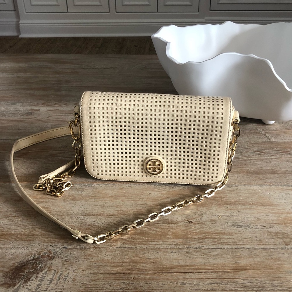 Tory Burch shoulder/crossbody leather & chain bag